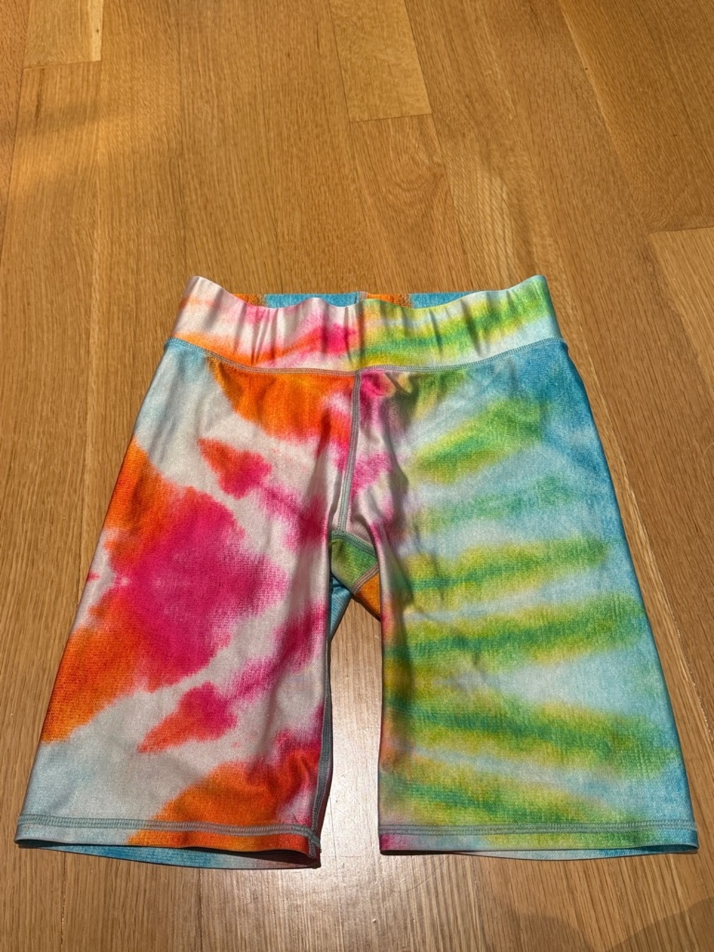 Terez Tie-Dye Active Bike Shorts - rainbow